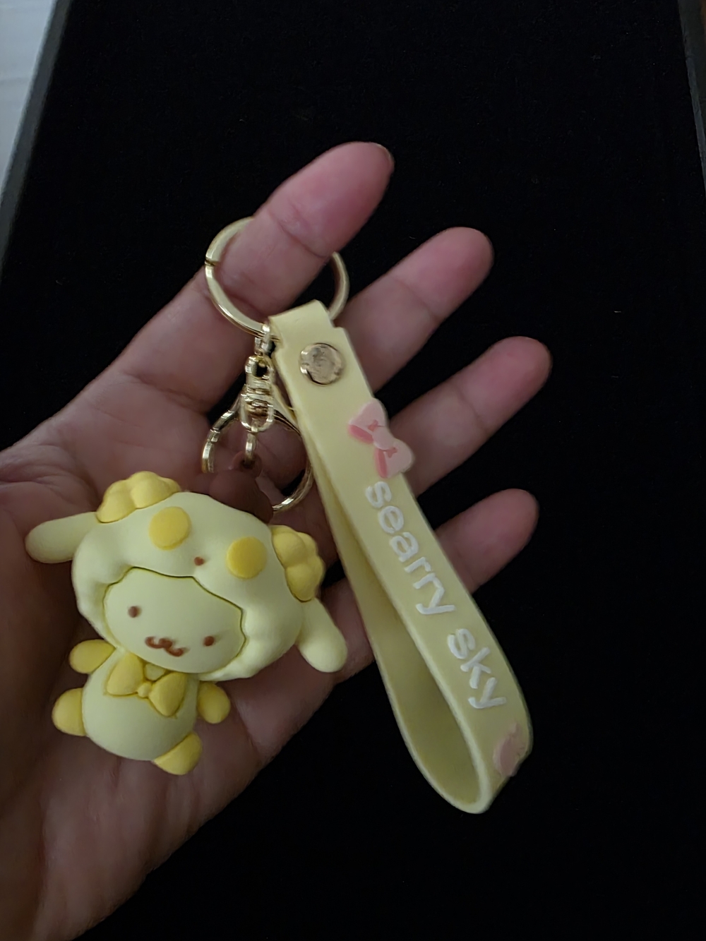 Searry Sky Yellow Lamb Key & Card Holder Strap